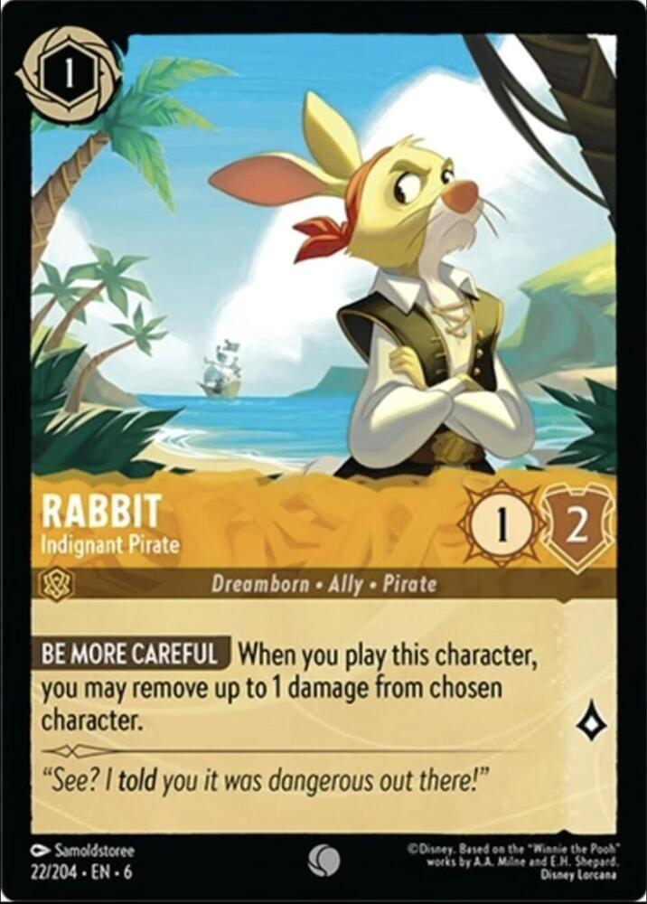 Rabbit, Indignant Pirate 22/204 (Azurite Sea) 