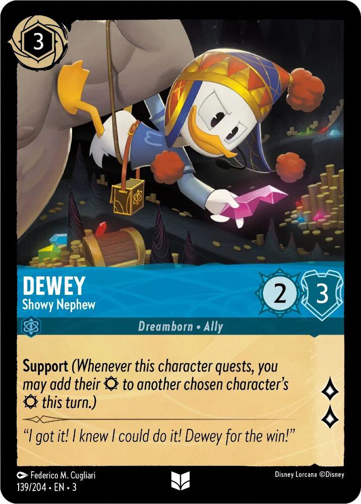 Dewey, Showy Nephew 139/204 (Into the Inklands)  - Cold Foil