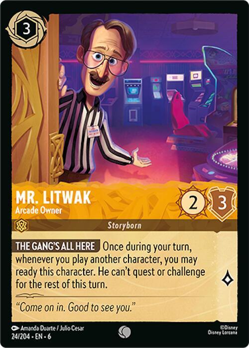 Mr. Litwak, Arcade Owner 24/204 (Azurite Sea)  - Cold Foil