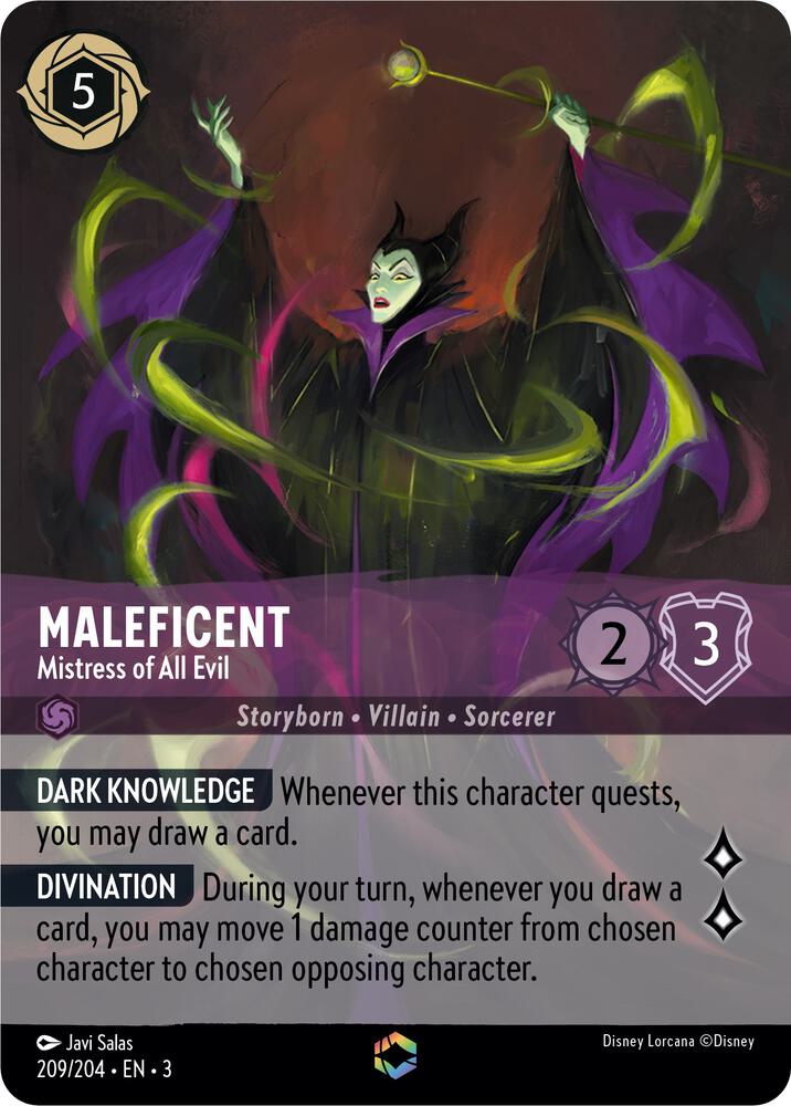 Maleficent, Mistress of All Evil (Enchanted) 209/204 (Into the Inklands)  - Holofoil