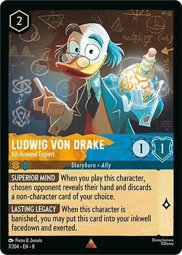 Ludwig Von Drake, All Around Expert 7/204 (Reign of Jafar) 