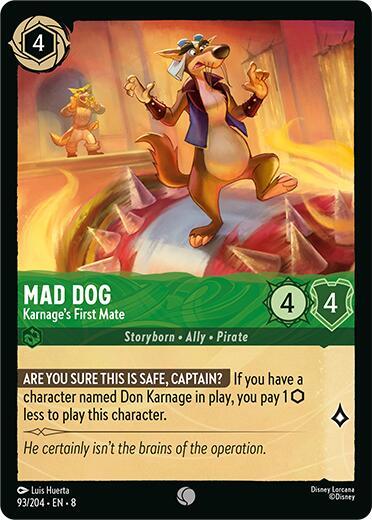 Mad Dog, Karnage's First Mate 93/204 (Reign of Jafar) 