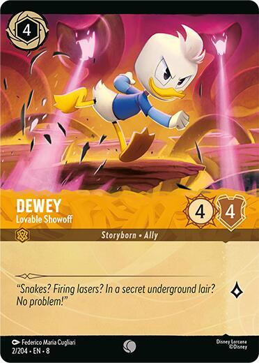 Dewey, Lovable Showoff Foil 2/204 (Reign of Jafar)  - Cold Foil