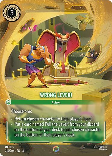 Wrong Lever! Enchanted 216/204 (Reign of Jafar)  - Holofoil