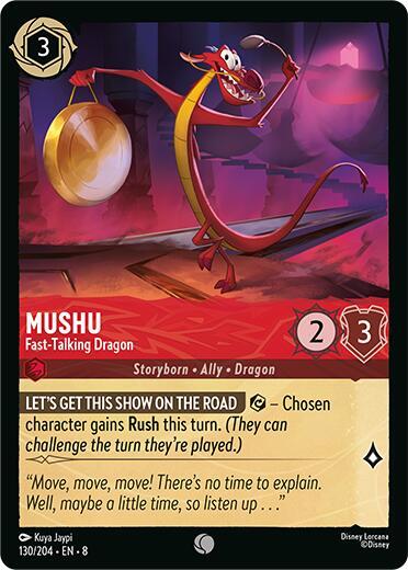 Mushu, Fast Talking Dragon 130/204 (Reign of Jafar)  - Cold Foil