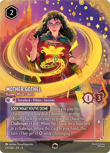 Mother Gothel, Knows What's Best Enchanted 211/204 (Reign of Jafar)  - Holofoil