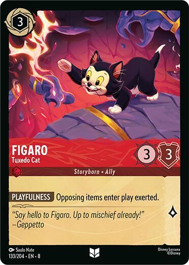 Figaro, Tuxedo Cat 133/204 (Reign of Jafar) 