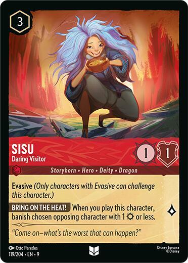 Sisu, Daring Visitor 119/204 (Fabled)  - Cold Foil