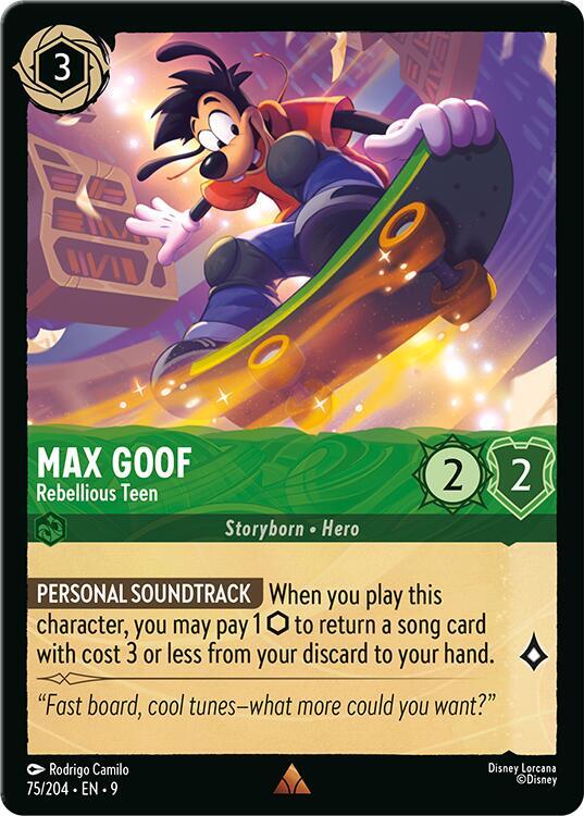 Max Goof, Rebellious Teen 75/204 (Fabled)  - Cold Foil