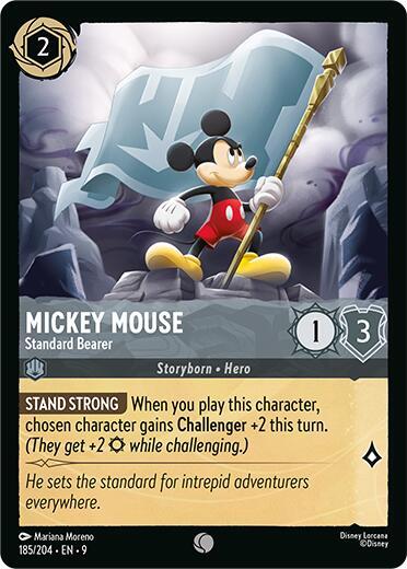 Mickey Mouse, Standard Bearer 185/204 (Fabled)  - Cold Foil