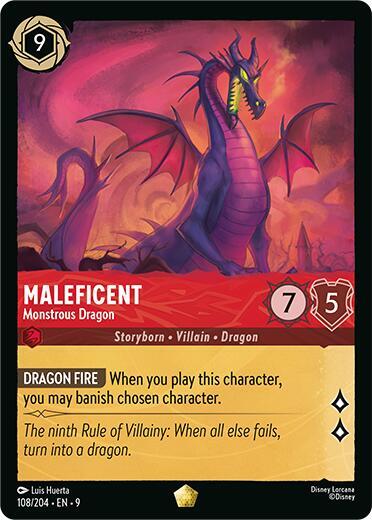 Maleficent, Monstrous Dragon 108/204 (Fabled) 