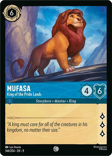 Mufasa, King of the Pride Lands 144/204 (Fabled)  - Cold Foil