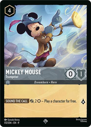Mickey Mouse, Trumpeter 172/204 (Fabled) 