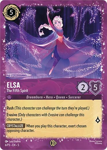 Elsa, The Fifth Spirit 6 (Disney Lorcana Promo Cards)  - Cold Foil