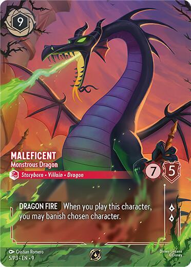 Maleficent, Monstrous Dragon Store Championship 5 (Disney Lorcana Promo Cards)  - Cold Foil