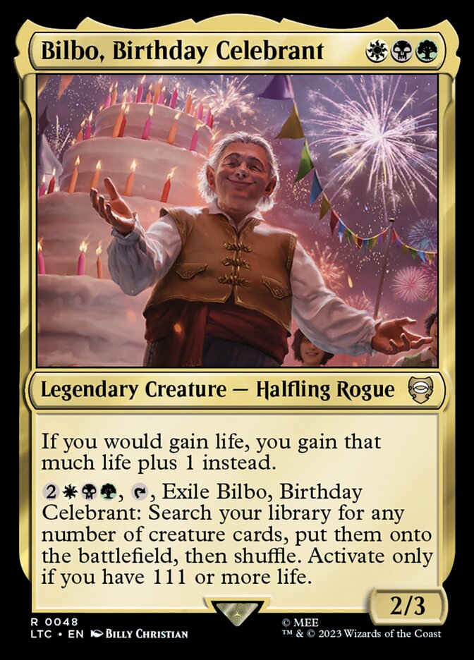 Bilbo, Birthday Celebrant 48 (Commander: The Lord of the Rings: Tales of Middle-earth) 