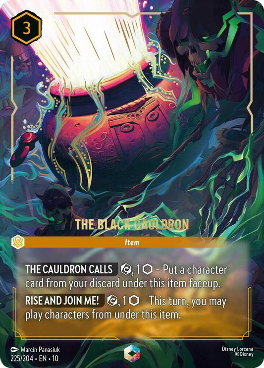 The Black Cauldron (Enchanted) 225/204 (Whispers in the Well)  - Inkwash Holofoil