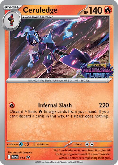 Ceruledge Prerelease 014 (ME: Mega Evolution Promo)  - Holofoil