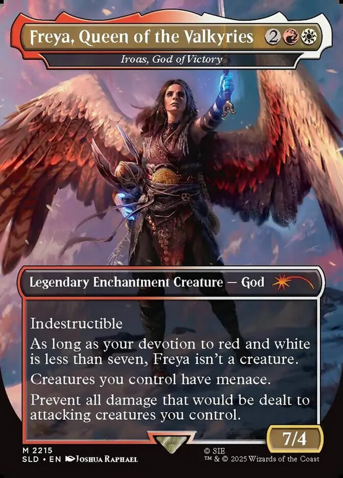 Freya, Queen of the Valkyries // Iroas, God of Victory 2215 (Secret Lair Drop Series)  - Borderless