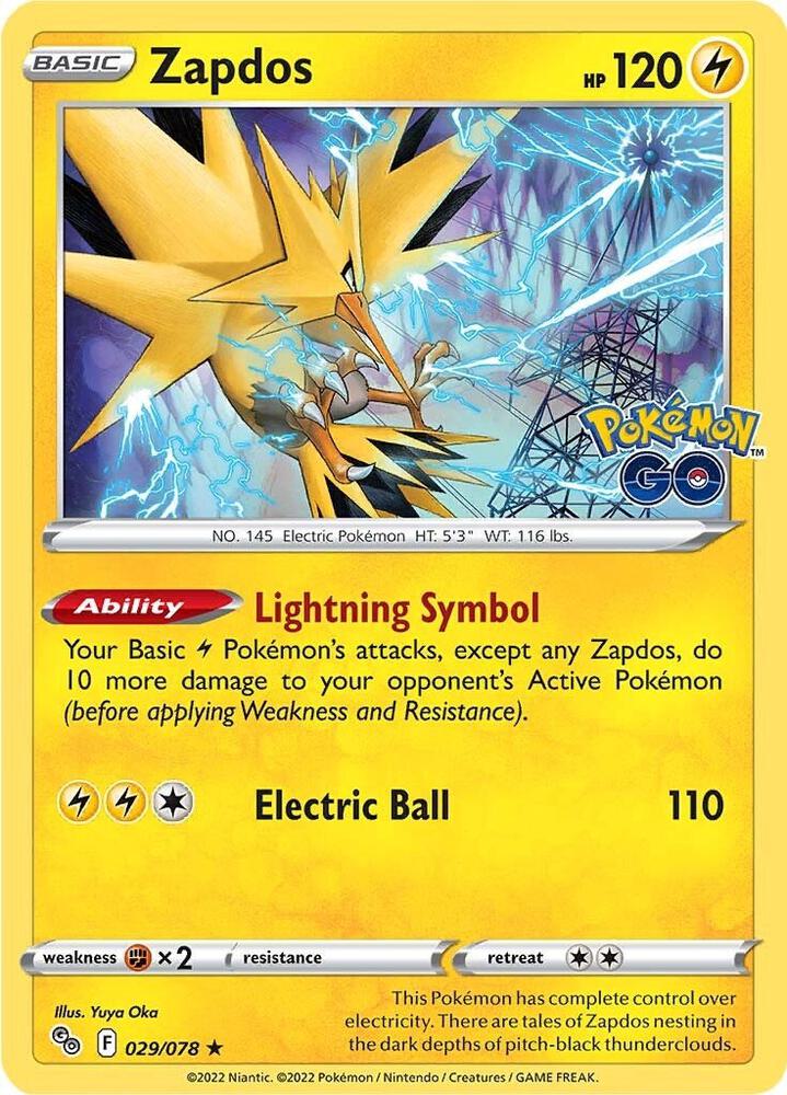 Zapdos 029/078 (Pokemon GO)  - Holofoil