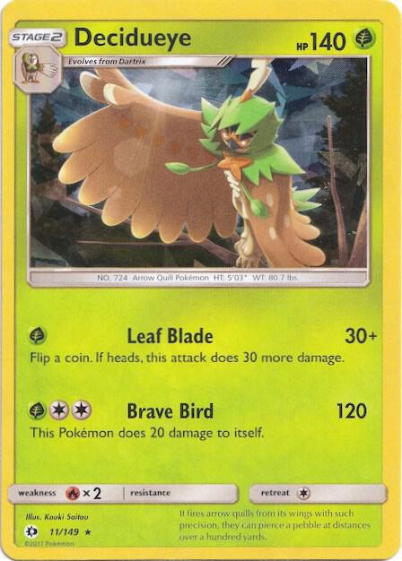 Decidueye 011/149 (Deck Exclusives)  - Cracked Ice Holofoil