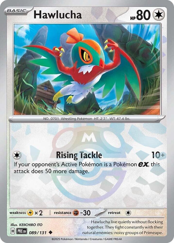 Hawlucha 089/131 (SV: Prismatic Evolutions)  - Master Ball Holofoil