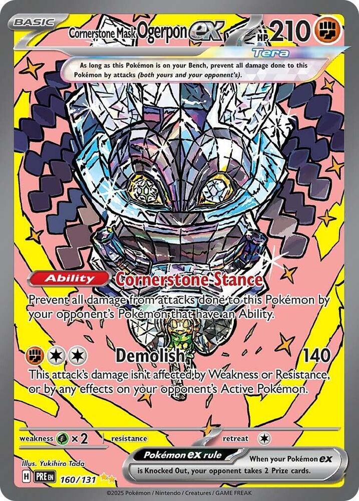 Cornerstone Mask Ogerpon ex 160/131 (SV: Prismatic Evolutions)  - Holofoil