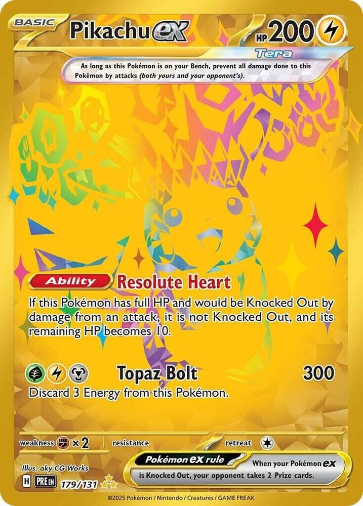 Pikachu ex 179/131 (SV: Prismatic Evolutions)  - Holofoil