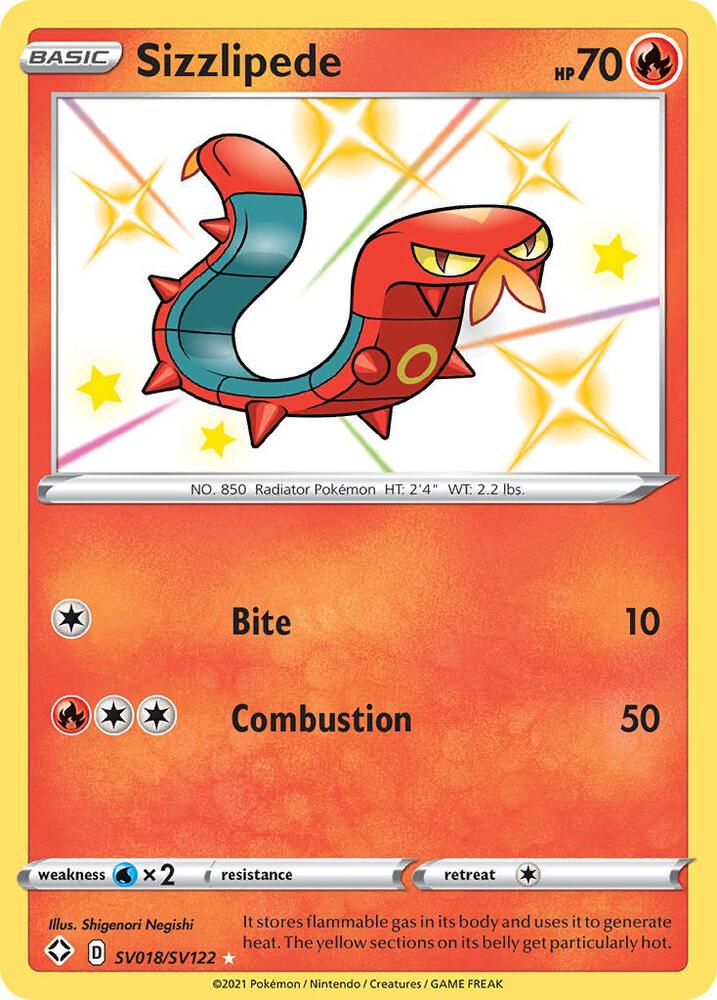 Sizzlipede SV018/SV122 (Shining Fates: Shiny Vault)  - Holofoil
