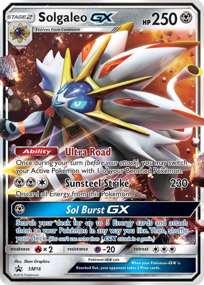 Solgaleo GX SM16 (SM Promos)  - Holofoil