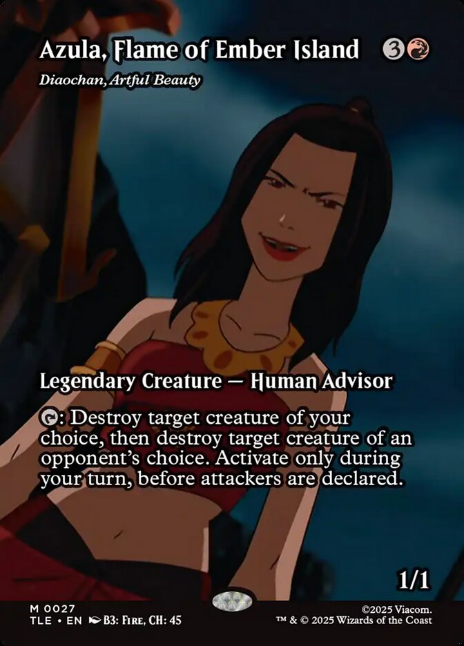 Azula, Flame of Ember Island - Diaochan, Artful Beauty 27/317 (Avatar: The Last Airbender: Eternal-Legal)  - Borderless
