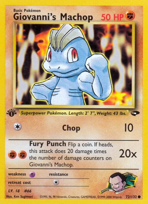 Giovanni's Machop 072/132 (Gym Challenge)  - 1st Edition
