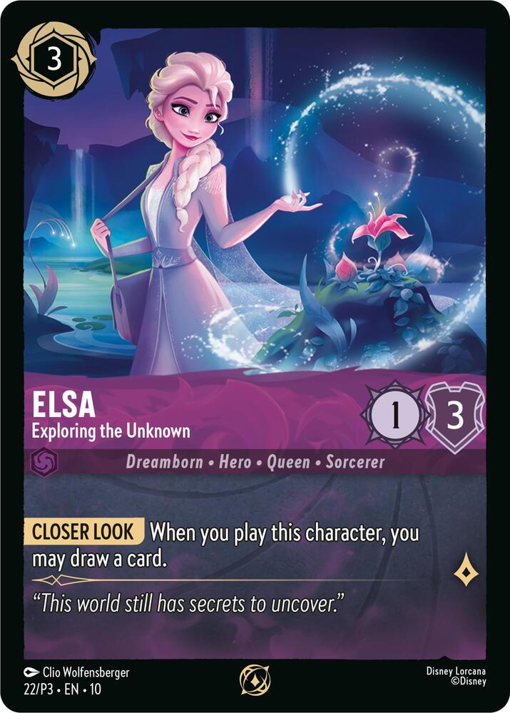 Elsa, Exploring the Unknown 22 (Disney Lorcana Promo Cards)  - Cold Foil