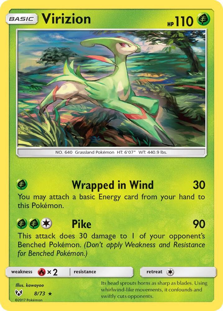 Virizion 8/73 (Shining Legends)  - Holofoil