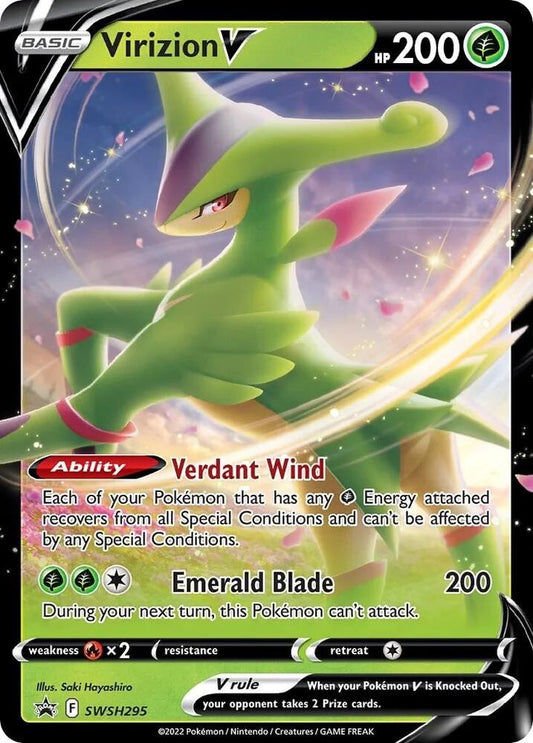 Virizion V SWSH295 (SWSH: Sword & Shield Promo Cards)  - Holofoil
