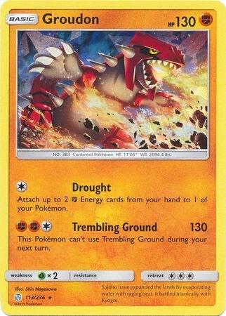 Groudon 113/236 (Deck Exclusives)  - Cracked Ice Holofoil