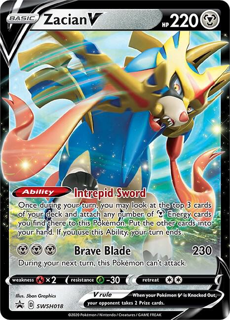 Zacian V SWSH018 (SWSH: Sword & Shield Promo Cards)  - Holofoil