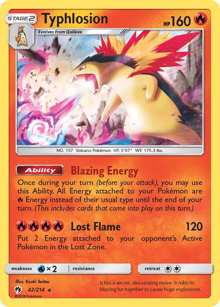 Typhlosion 42/214 (SM - Lost Thunder)  - Holofoil
