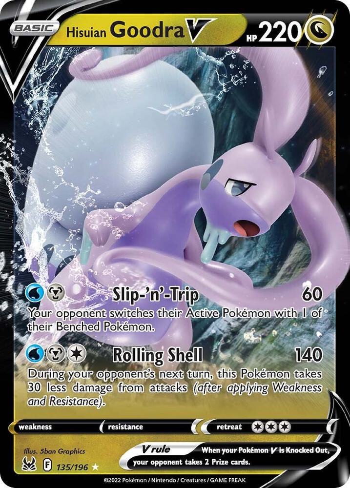 Hisuian Goodra V 135/196 (SWSH11: Lost Origin)  - Holofoil
