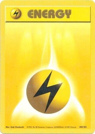 Lightning Energy 100/102 (Base Set)  - Unlimited Normal