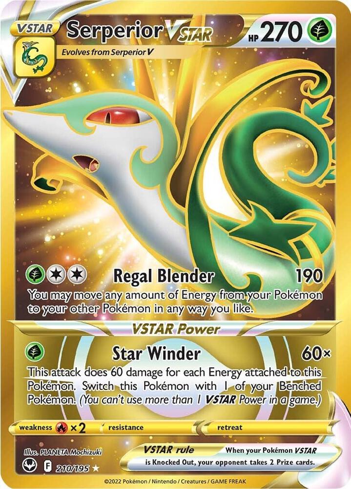 Serperior VSTAR Secret 210/195 (SWSH12: Silver Tempest)  - Holofoil