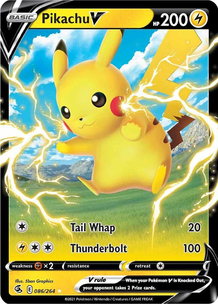 Pikachu V 086/264 (SWSH08: Fusion Strike)  - Holofoil