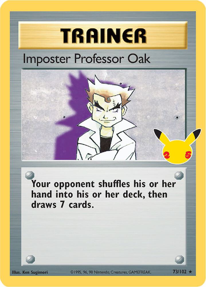 Imposter Professor Oak 73/102 (Celebrations: Classic Collection)  - Holofoil