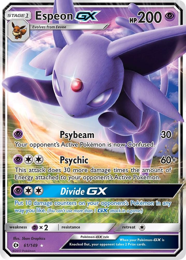 Espeon GX 61/149 (SM Base Set)  - Holofoil