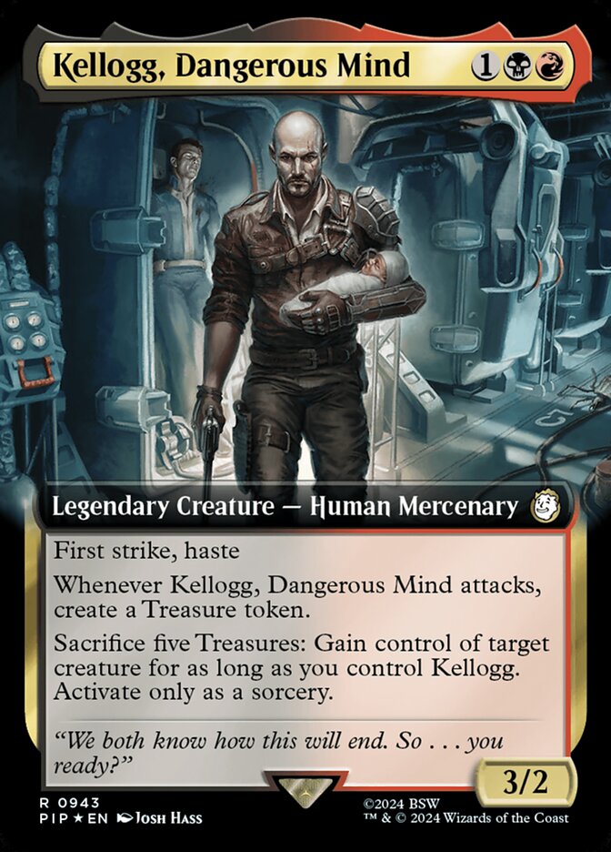 Kellogg, Dangerous Mind 943/326 (Universes Beyond: Fallout)  - Extended Art Surge Foil