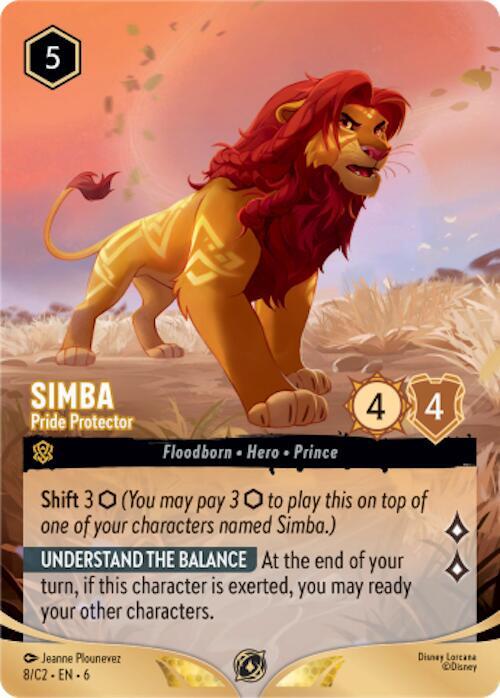 Simba, Pride Protector 8 (Disney Lorcana Promo Cards) 