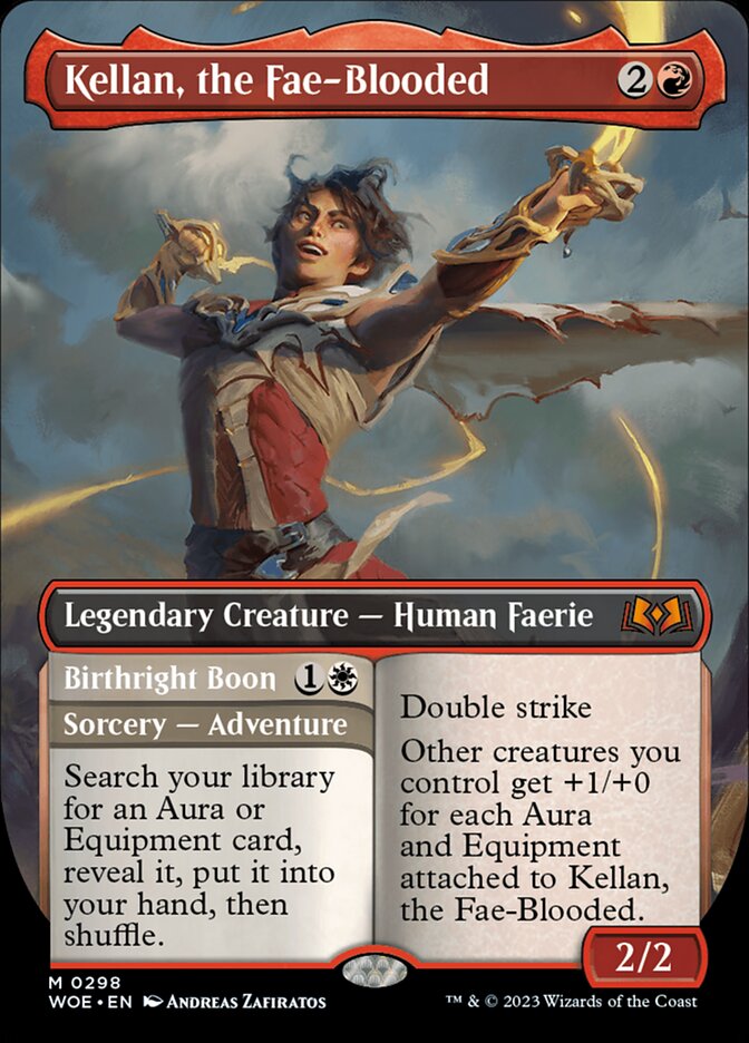 Kellan, the Fae-Blooded // Birthright Boon 298 (Wilds of Eldraine)  - Borderless