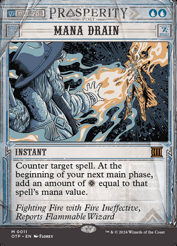 Mana Drain 11/65 (Outlaws of Thunder Junction: Breaking News)  - Showcase