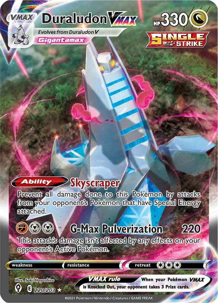 Duraludon VMAX Secret 220/203 (SWSH07: Evolving Skies)  - Holofoil