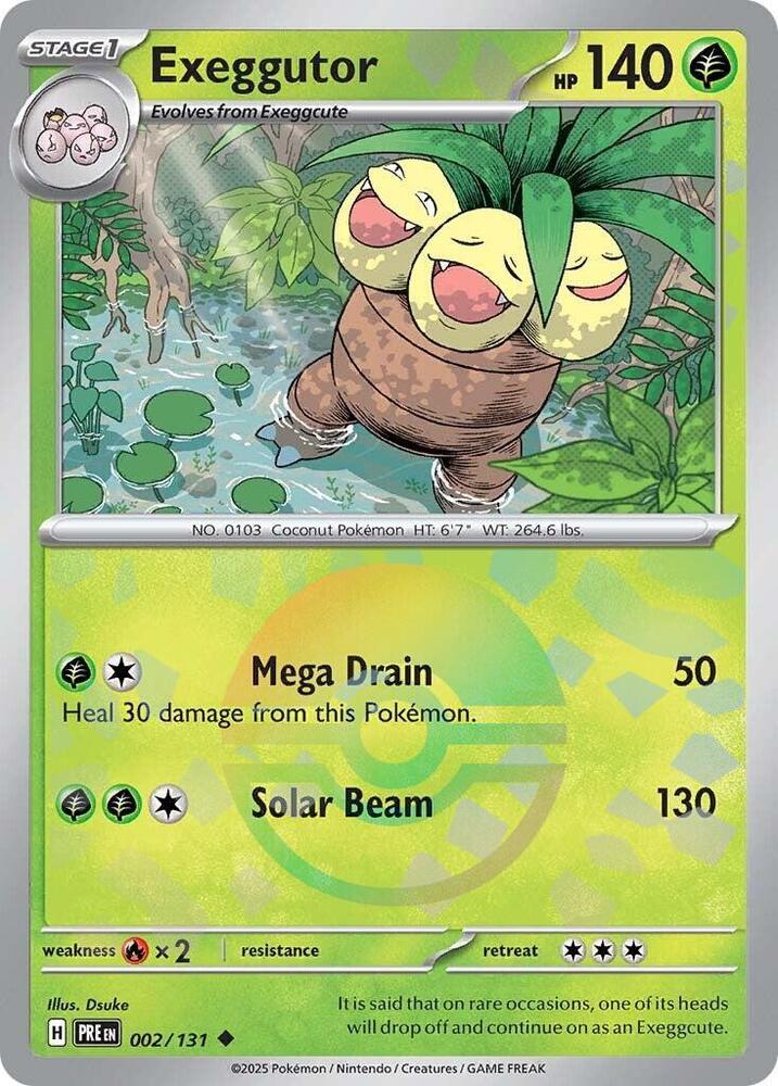 Exeggutor 002/131 (SV: Prismatic Evolutions)  - Poke Ball Holofoil